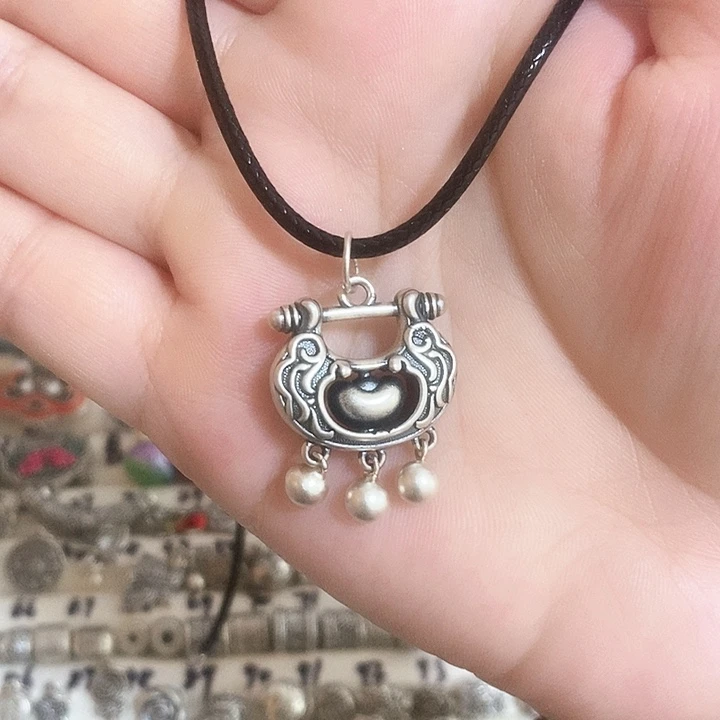 吊坠足银足银999小锁