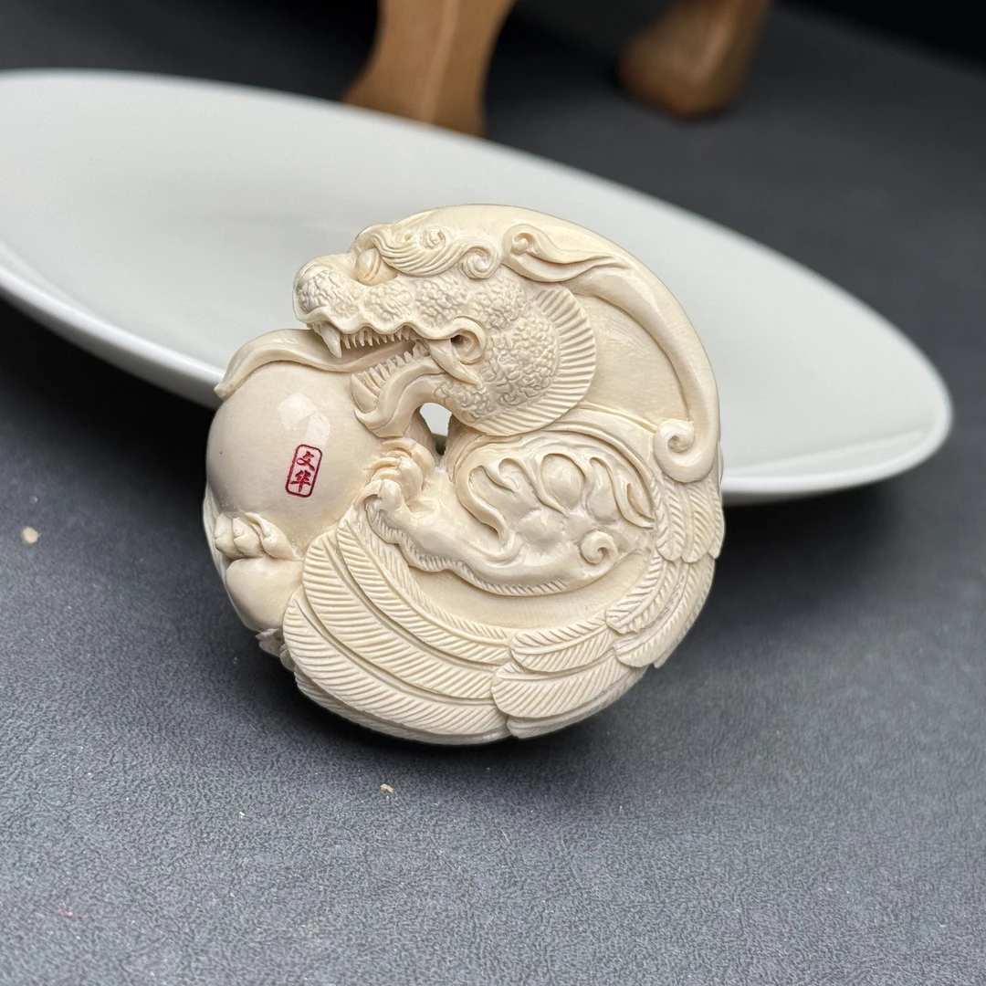 K9798天然猛犸牙 有求必应19×54mm支持鉴定假一罚四