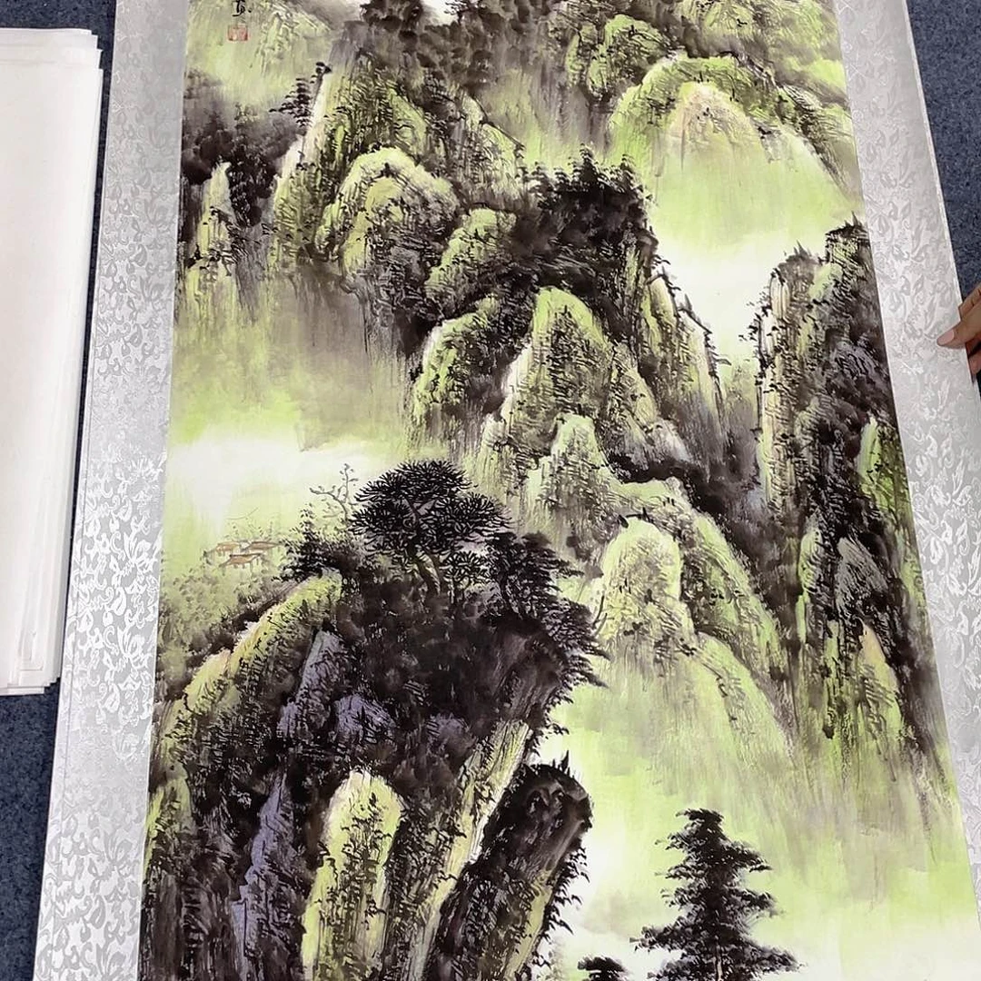 国画作品小姐姐放漏…
