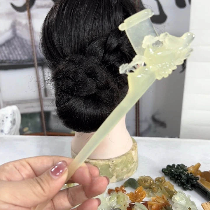 定制蛇纹石玉加****?毛货发饰