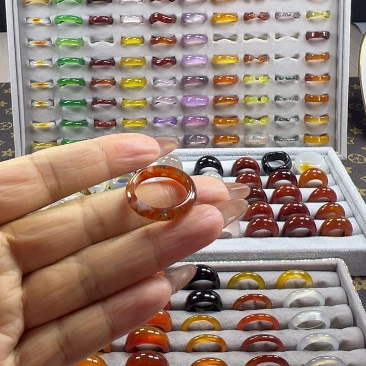 玛瑙/玉髓合金戒指A8不退换17.9港17