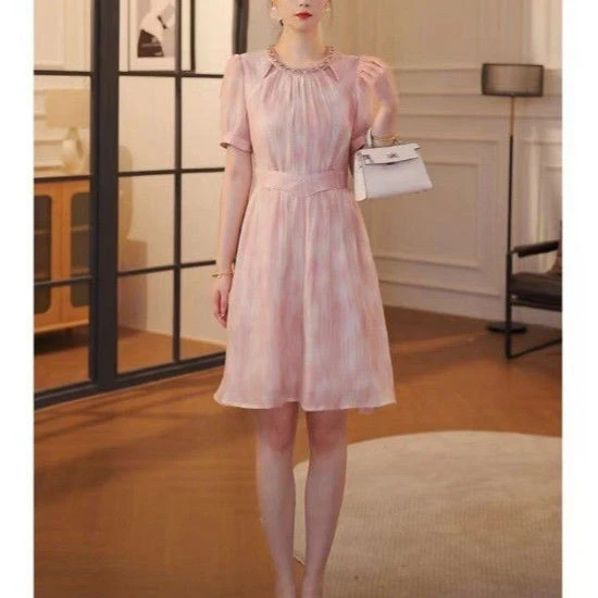 【有运费险】高级设计感连衣裙夏季气质轻奢显瘦中长款HD311