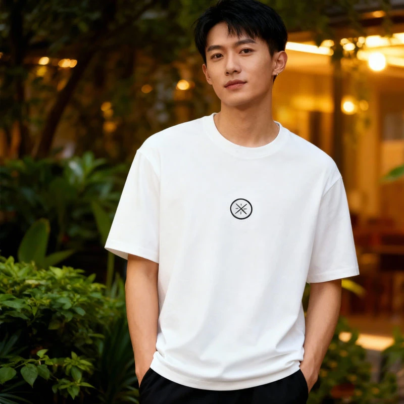 李宁短袖T恤男春季韦德系列透气简约常规休闲短袖T恤ATSU567--B品