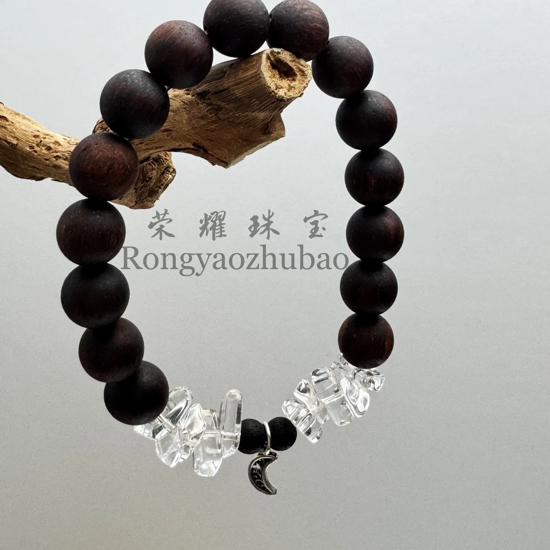 荣耀珠宝【棱息】天然白水晶设计款手串181