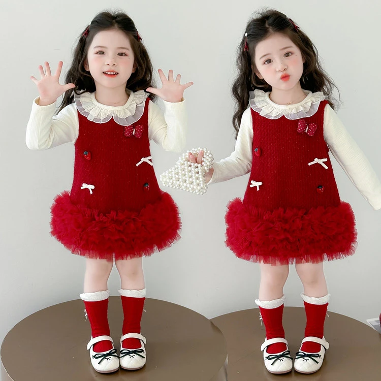 裙两件套童装儿童女童简约店铺2025年款衣服秋装秋款套装可爱超萌