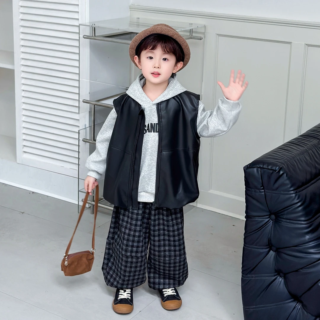 男童套装秋季新款韩版休闲儿童春秋洋气中小童帅气时尚男孩三件套