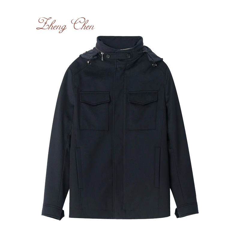 防水保暖美利奴羊毛羊绒混纺旅行者大衣 YA99602