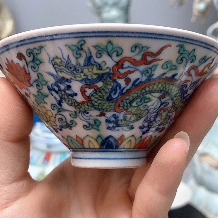 旧藏斗彩斗笠盏全品