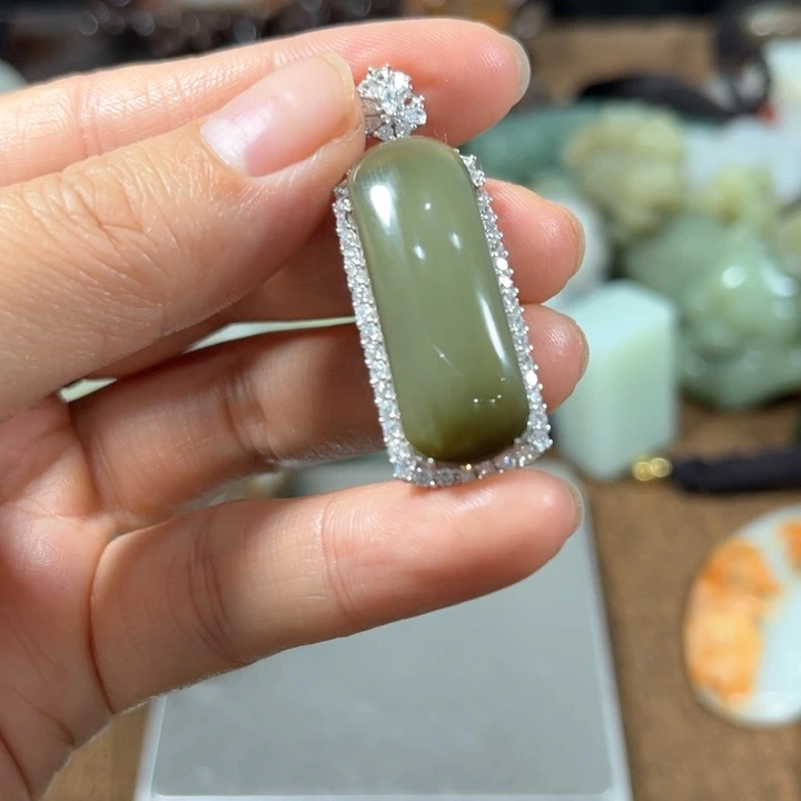 【闪购商品】和田玉银S925镶嵌颈饰