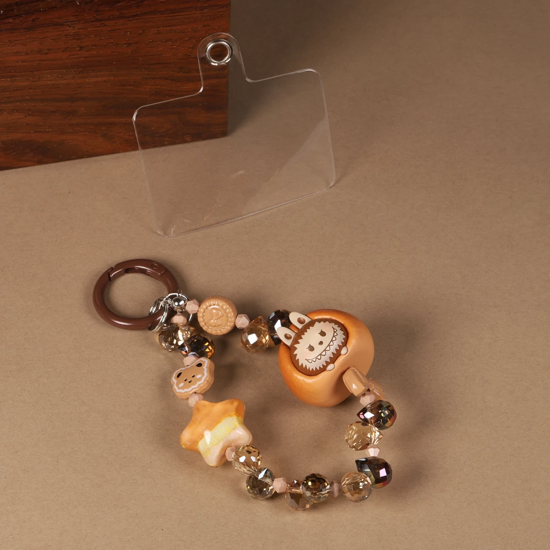 非金属木质吊坠 【小娟珠宝】拉布布 琉璃包包挂  F40  2032