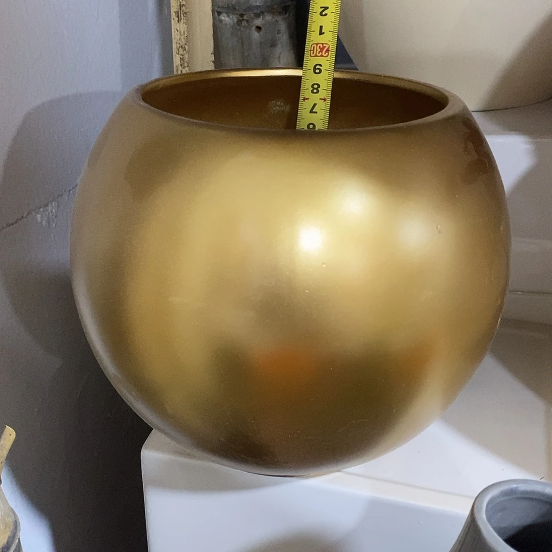 陶摆件陶盆有孔 瑕疵介意勿拍