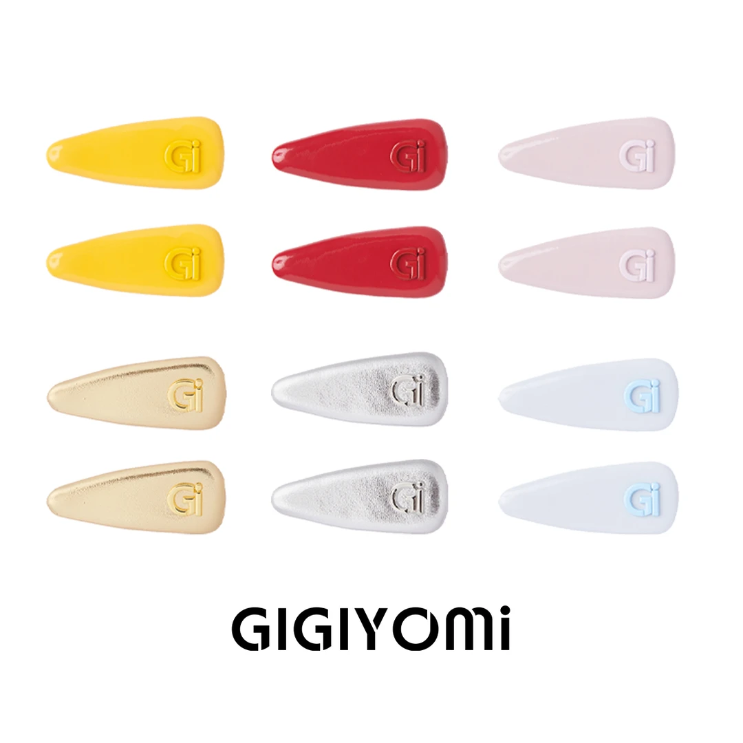 GIGIYOMi原创设计韩版小众简约百搭糖果PU色刘海小夹子BB夹发夹