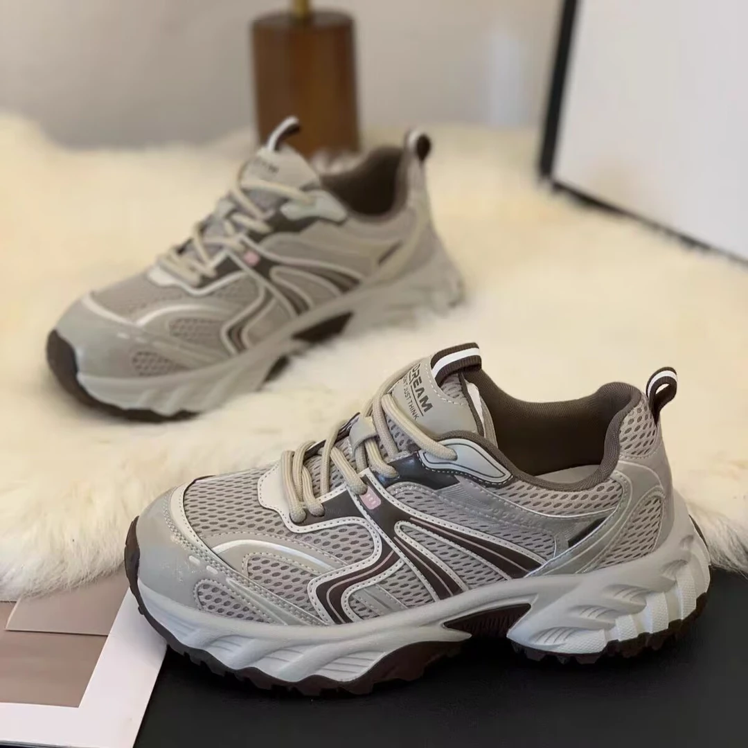 25732网状春季老爹鞋增高步鞋厚底时尚休闲鞋休闲鞋女鞋