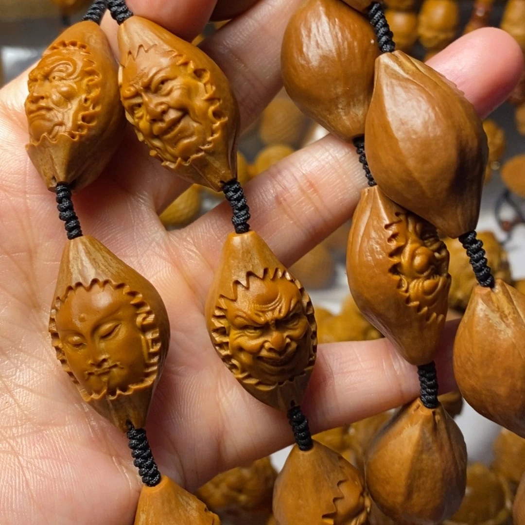 球***蟹橄榄核手串/手链罗汉脖挂