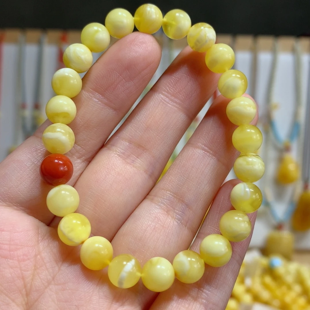 蜜蜡未镶嵌手链特价7.7mm