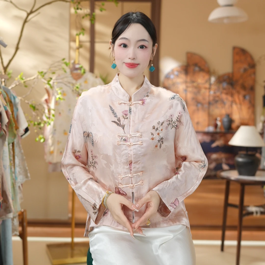 《忆相思-外套》2025新中式国风提花女士百搭外套