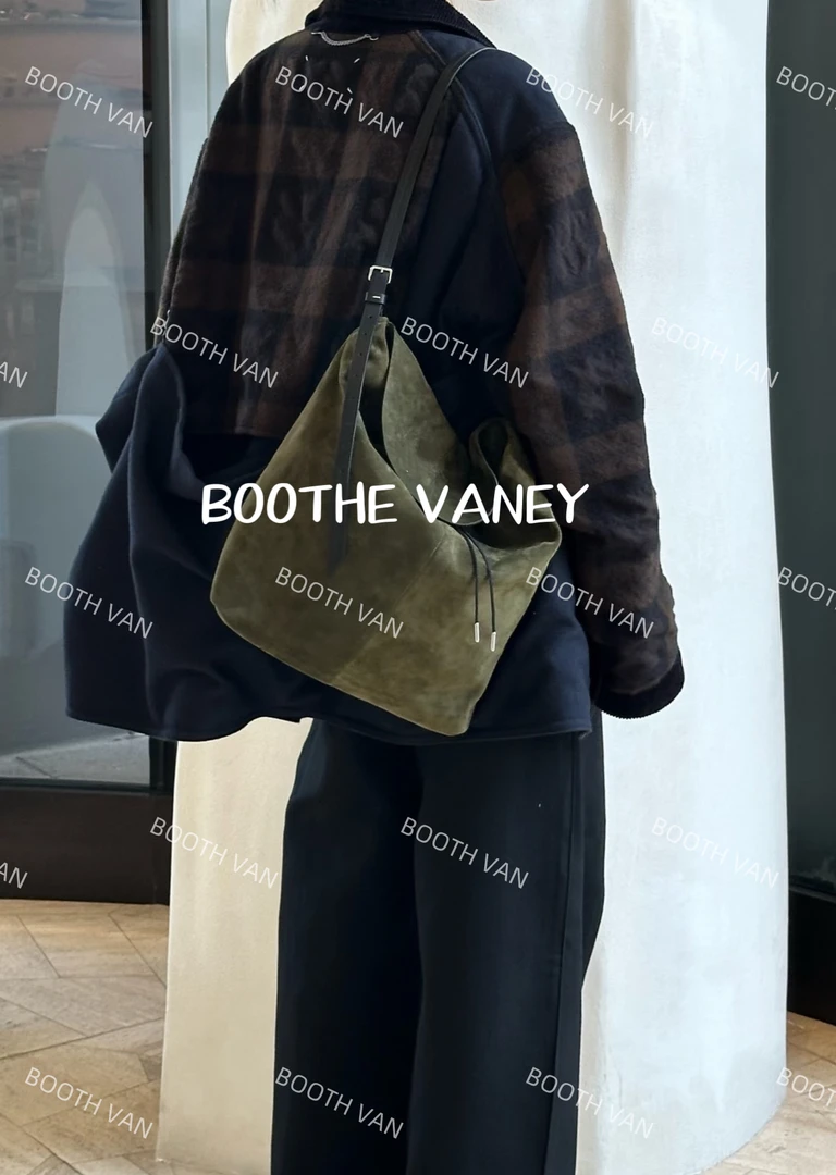 媛子高定m麂皮盖头hobo包