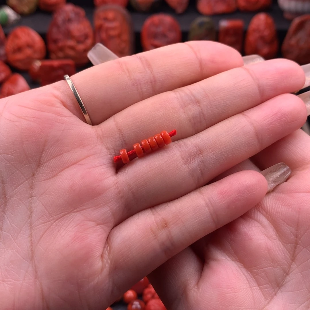 南红玛瑙南红川料精工直切隔片4.5mm未镶嵌