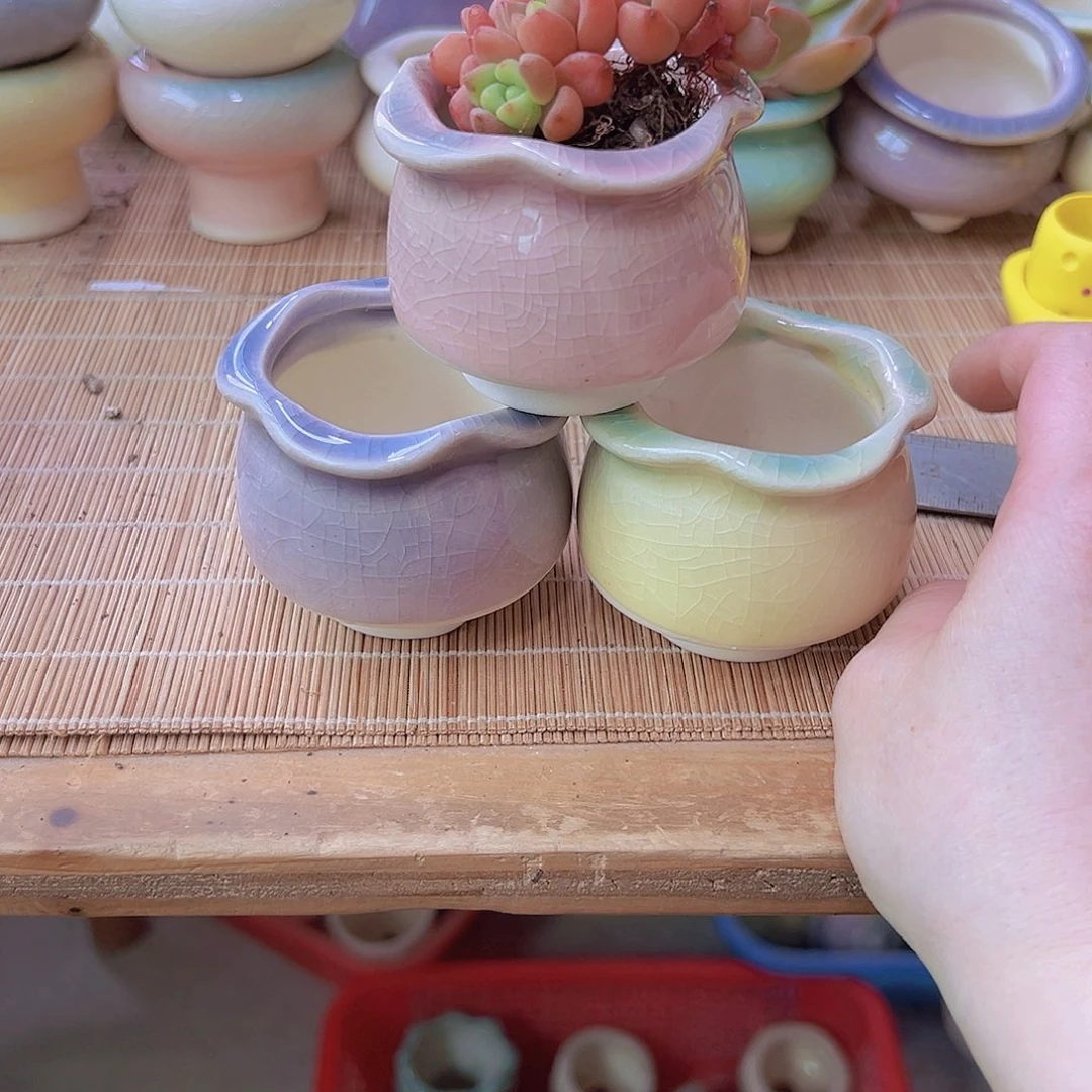 陶瓷花盆当场满12包邮