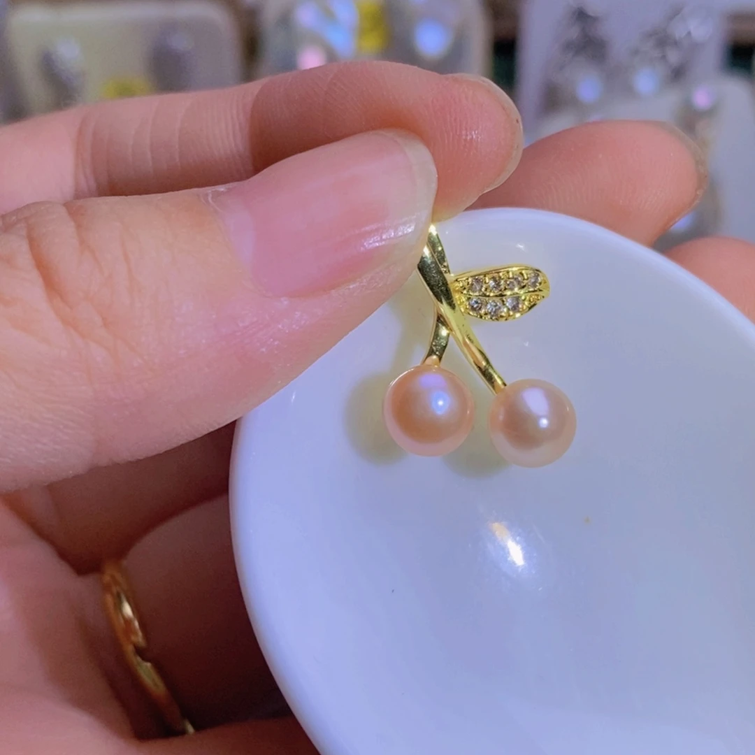 淡水珍珠天然淡水珍珠银S925镶嵌