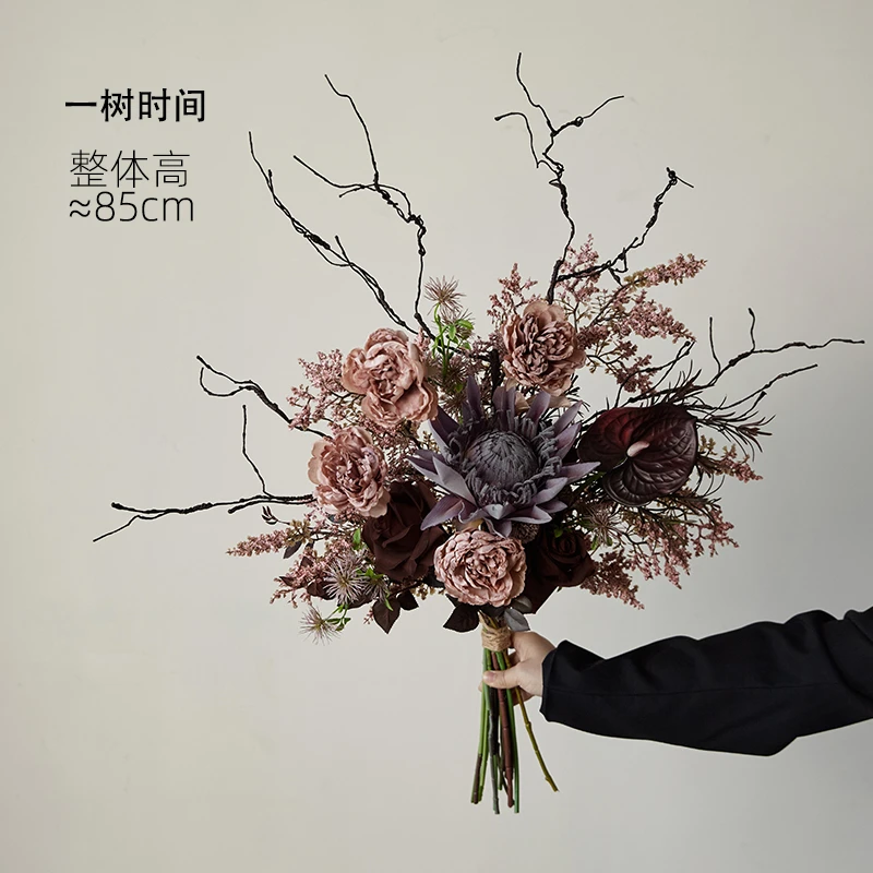 一树时间-氛围感餐桌卧室床头柜仿真花假花装饰摆设摆件手捧花