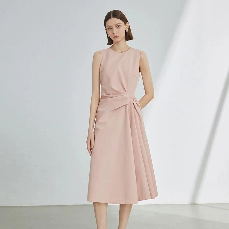 无袖别致设计感法式气质裙子女2025夏新款感显瘦连衣裙