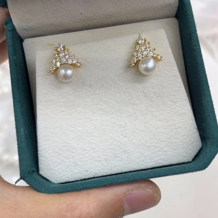 淡水珍珠颈饰银S925镶嵌14