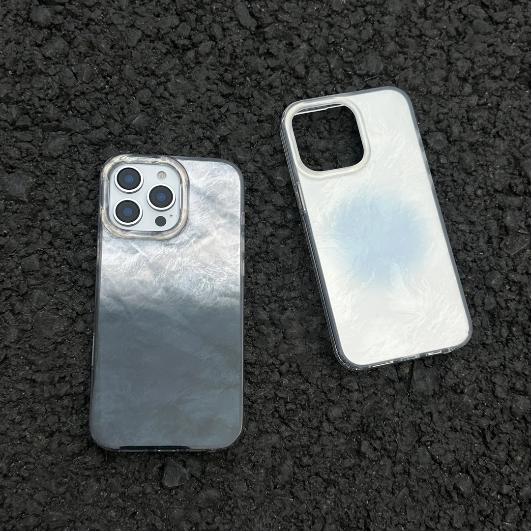 ins风冰川晕染简约适用苹果iphone16/15/1413/12promax情侣手机壳