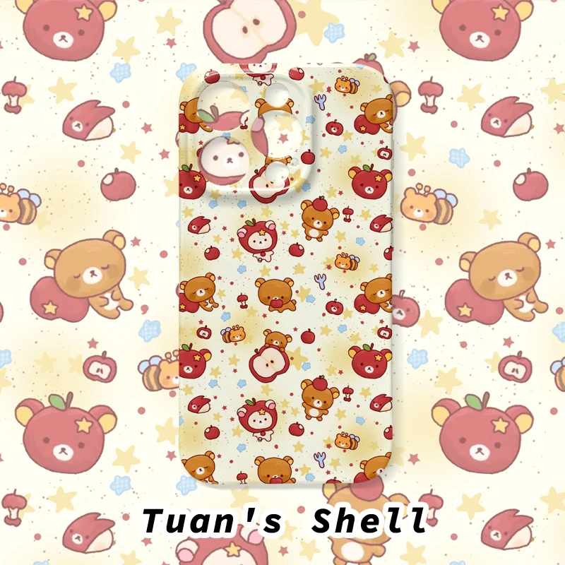 苹果轻松熊创意菲林软壳适用苹果VIVO华为OPPO小米荣耀一加手机壳