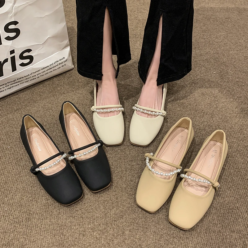 【fongyuan】晚晚风温柔鞋平底女春秋2025新款玛丽珍配裙子软底单鞋