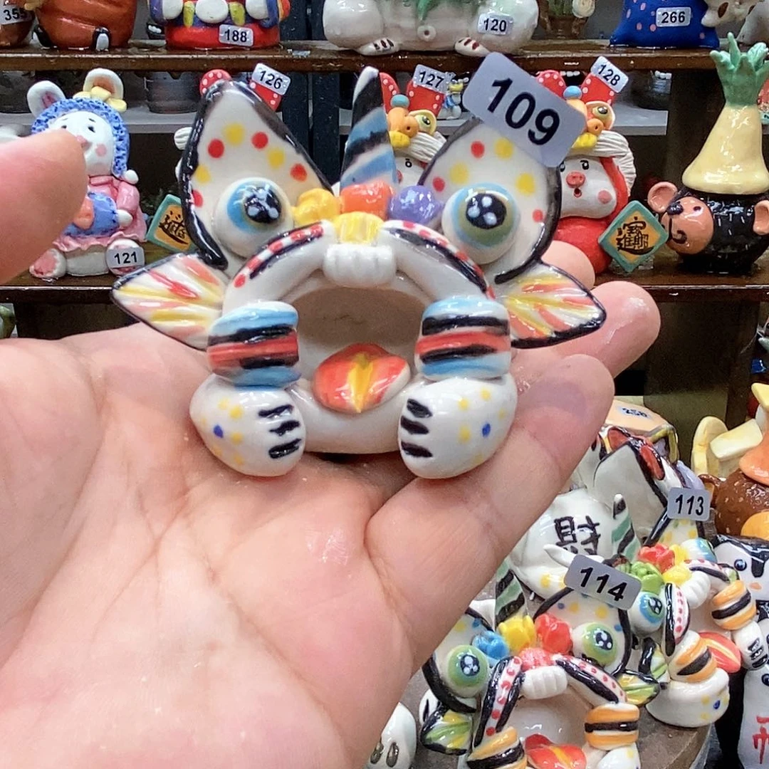 摆件直播间手工抽象陶瓷摆件109