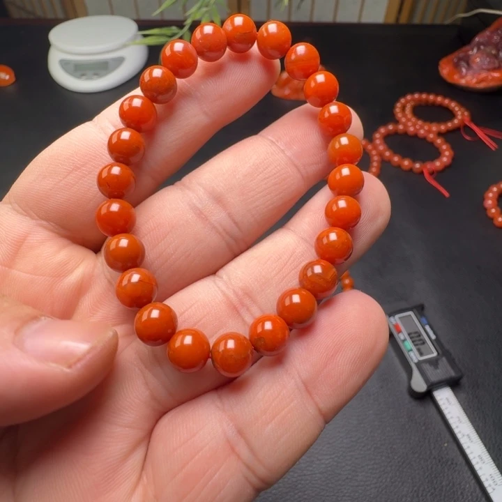 南红玛瑙未镶嵌手链