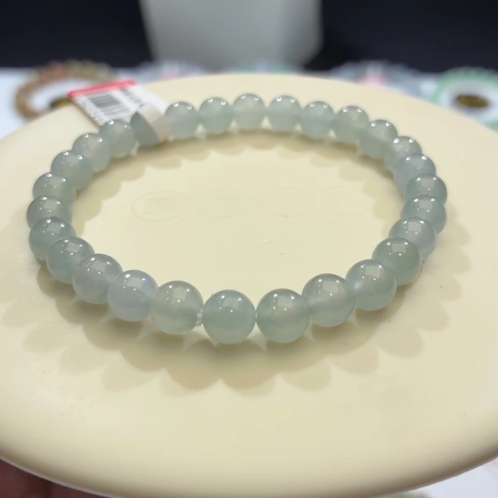 翡翠未镶嵌手链卡6.8