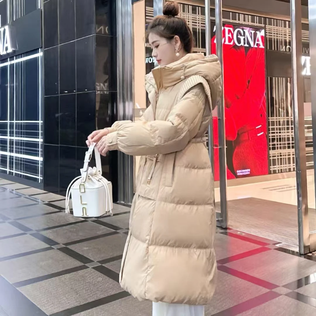 冬季新款羽绒服南油高货上档次款修身中长款厚绒2136款