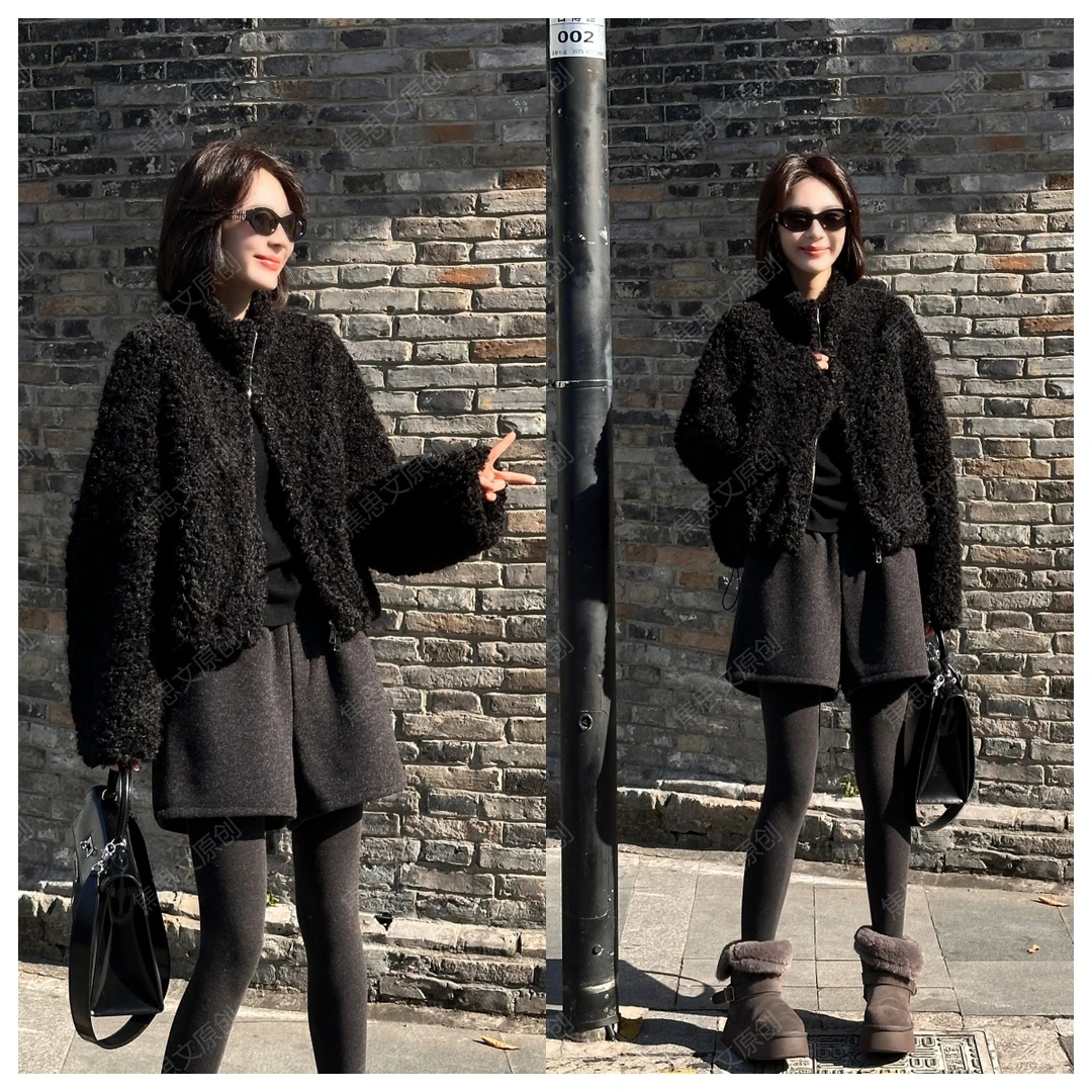 焦思文 冬季时尚休闲洋气宽松百搭短款毛毛外套251211Y03