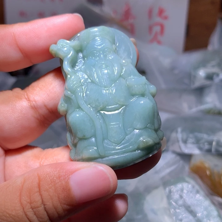 翡翠未镶嵌颈饰保真天然A货翡翠