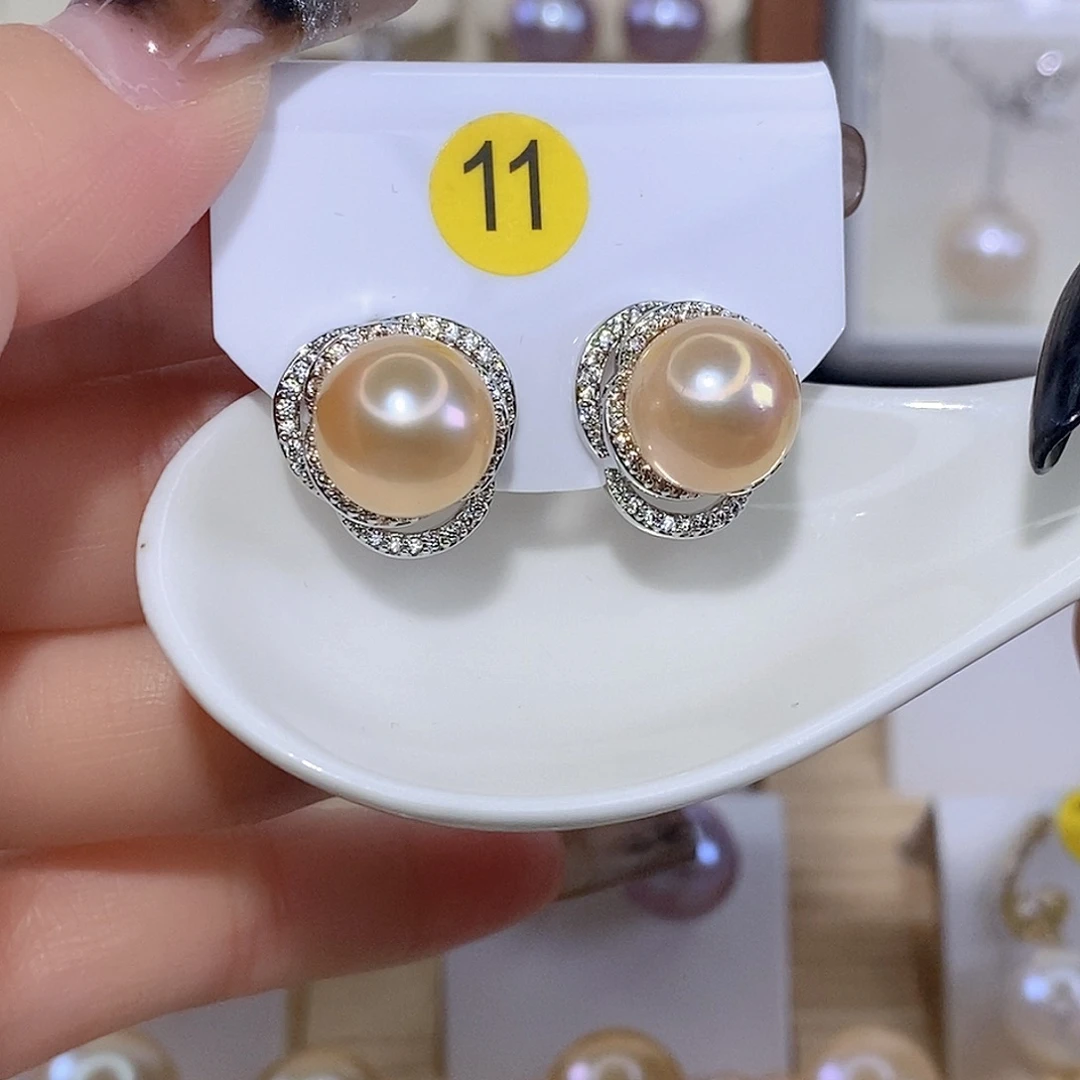 未镶嵌耳饰淡水珍珠F