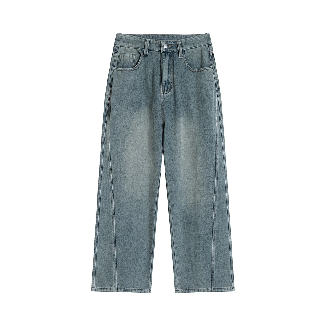 PAULASARA 加绒加厚休闲牛仔裤秋冬保暖时尚休闲百搭复古裤子