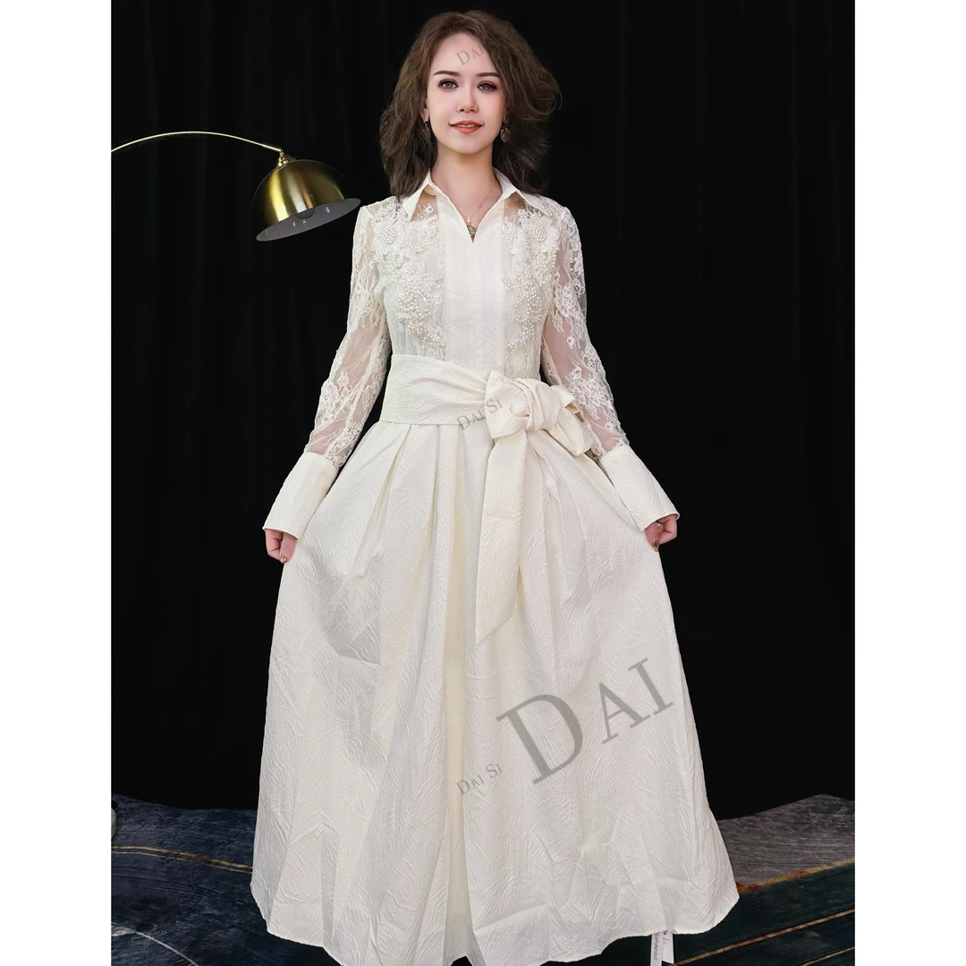 1150【服装批发】长款这个时尚宫廷风公主女装连衣裙