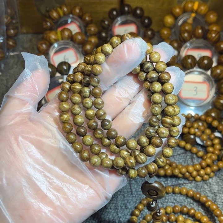 楠木（金丝楠）手串/手链枯木黑金水波108颗