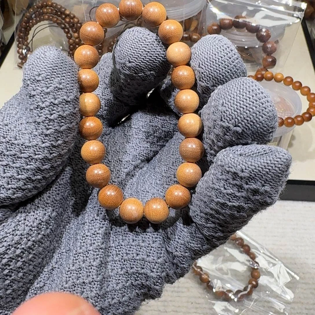 檀香木手串/手链奶香沉水横纹0.9