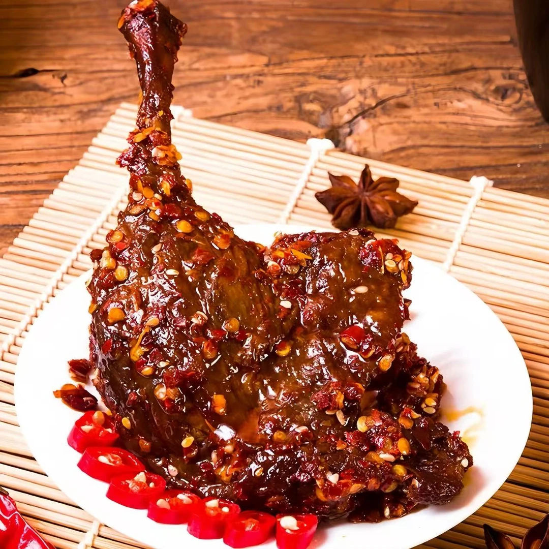 馋二猫香辣大鸭腿烧烤卤味爆辣鸭腿开袋即食夜宵追剧解馋零食