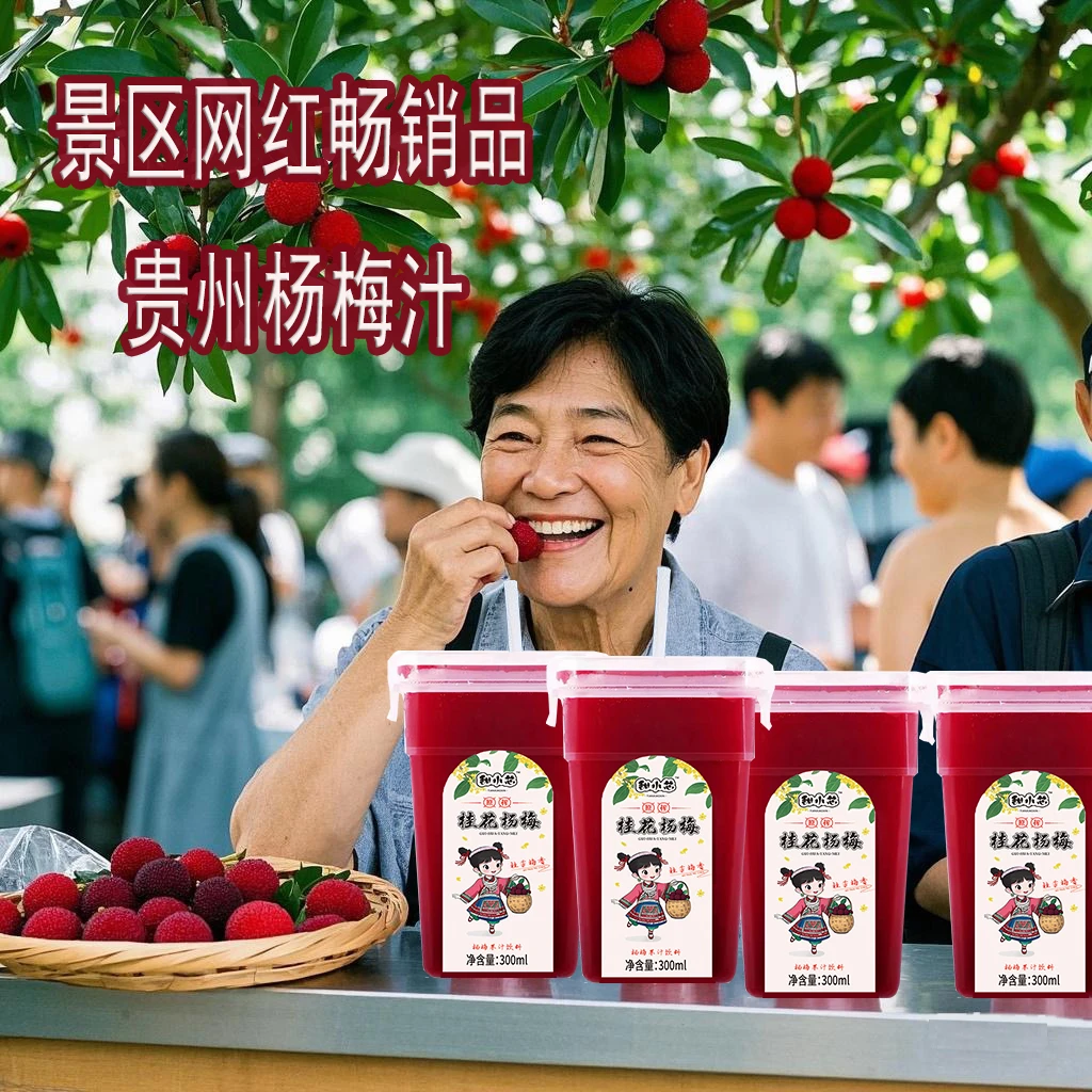 桂花杨梅汁方盒甜小芯300ml*6非浓缩还原榨汁果蔬汁饮料