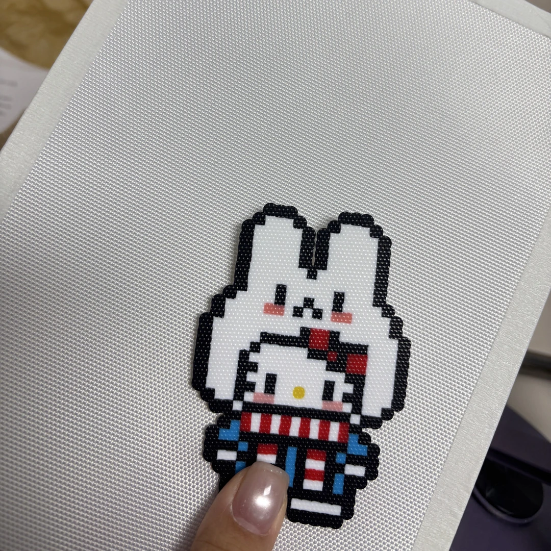 粗纹理包边拼豆烘焙布0.25mm不搓泥无孔反复使用拼豆工具耐高温