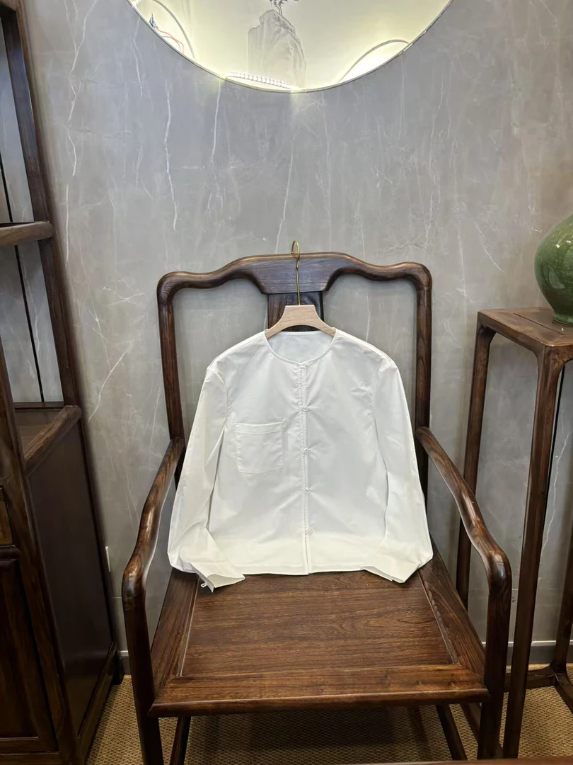 【沅媛】美丽国风新中式气质时尚女士圆领长袖百搭上衣小衫