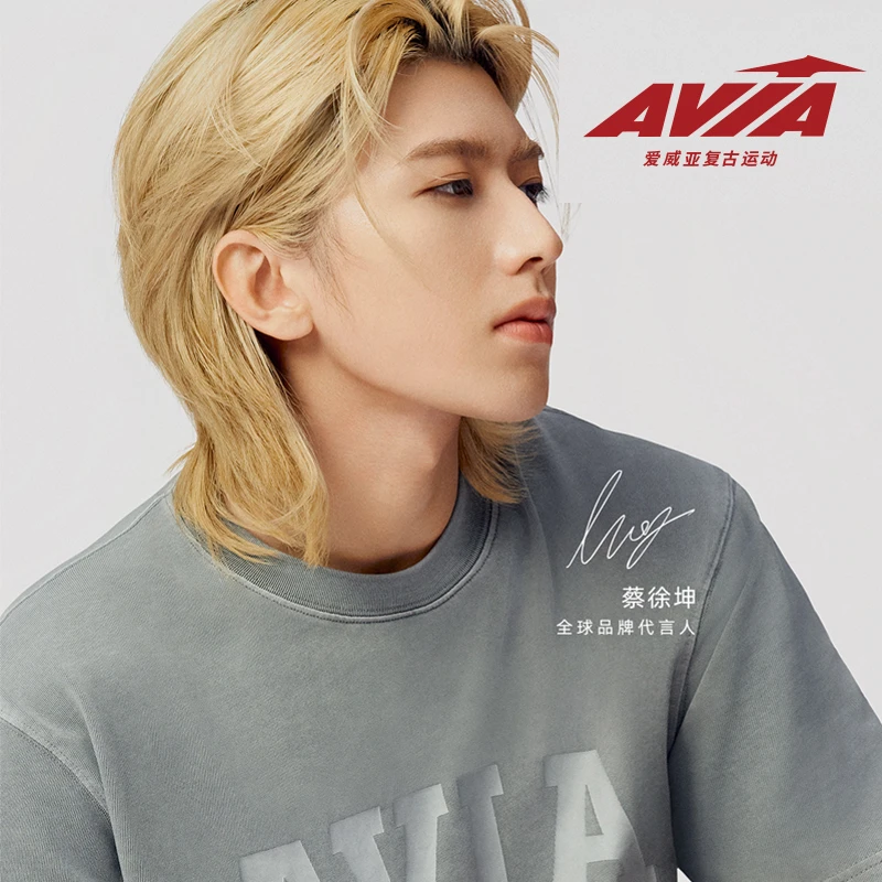 【蔡徐坤同款 | 首尔限定系列】AVIA爱威亚复古做旧男女款T恤上衣