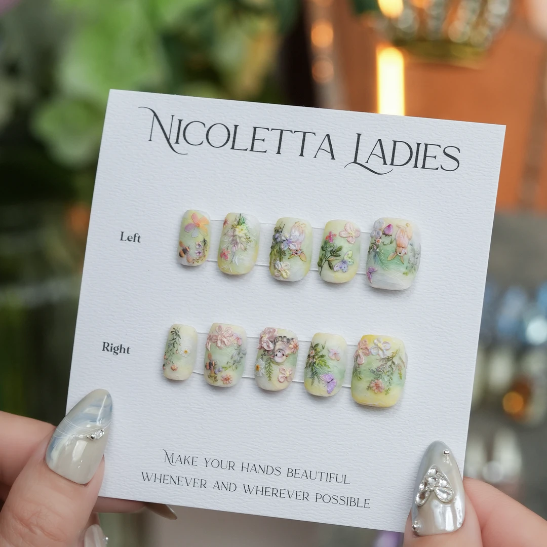 Nicoletta Ladies【春晓奇境】春夏自然浮雕手绘高级手工穿戴甲