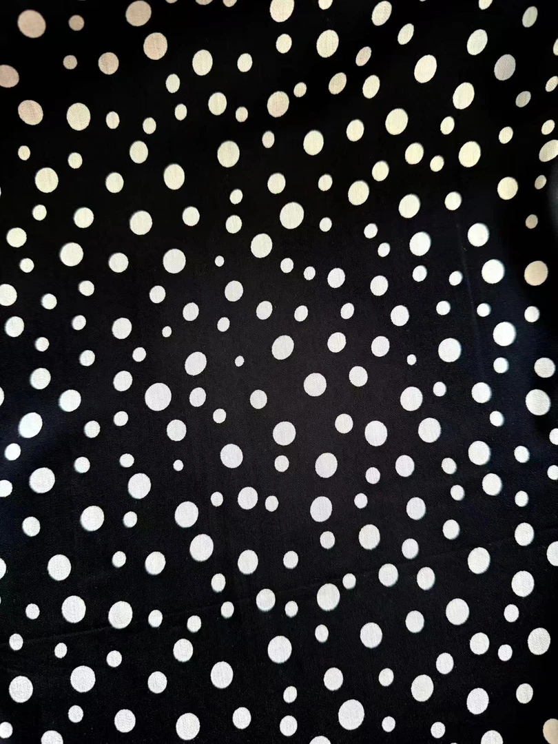 【黑波点.贡缎棉】新款贡缎棉绵绸