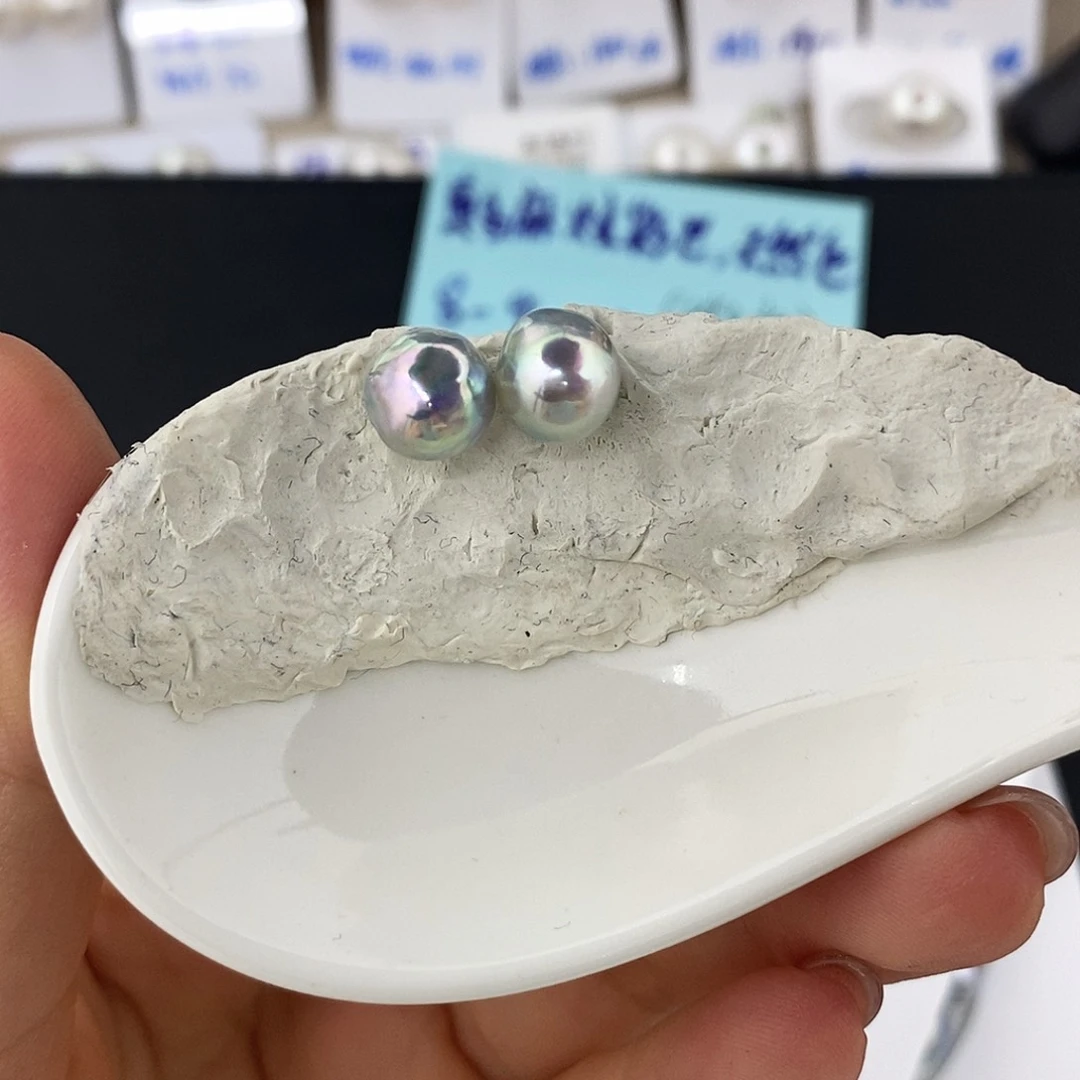 未镶嵌海水珍珠真多麻裸珠8-9