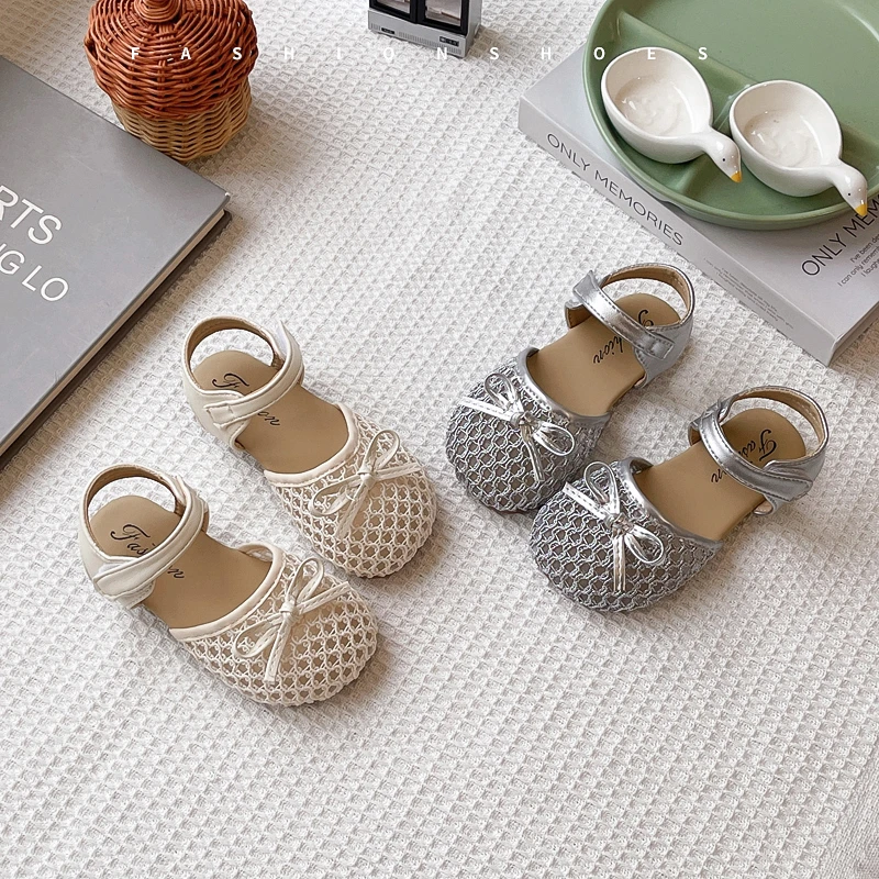 ABC女童凉鞋2025夏季新款儿童包头镂空鞋女孩子宝宝公主鞋3-12岁6